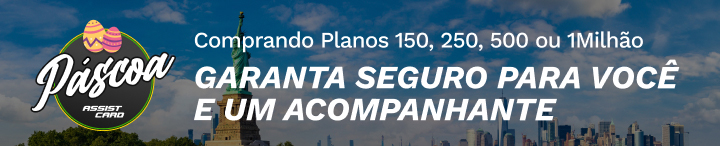 A promo de páscoa Assist Card dá desconto de 50% na compra de pares de seguro viagem